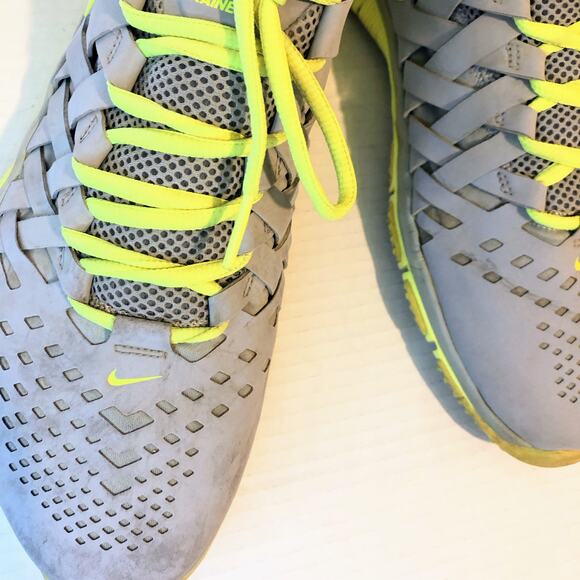 Men's Nike Free Trainer 5.0 Cross Training Shoes Sonic Yellow/Gray Size 11.5 EUC - Picture 3 of 7